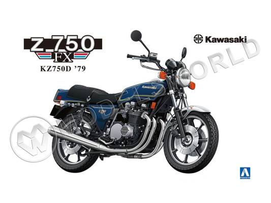 Склеиваемая пластиковая модель мотоцикл Kawasaki KZ750D - Z750FX '1979. Масштаб 1:12