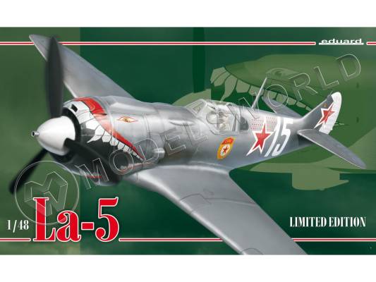 Склеиваемая пластиковая модель Советского истребителя La-5 Limited Edition. Масштаб 1:48