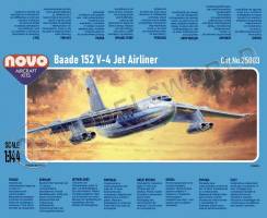 Склеиваемая пластиковая модель самолета Baade V-4. Масштаб 1:144