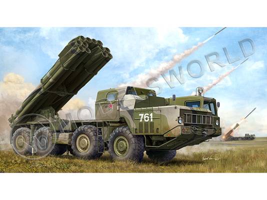 Склеиваемая пластиковая модель РОССИЙСКАЯ РСЗО 0А52-2 СМЕРЧ. Масштаб 1:35