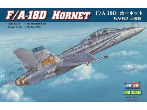 Склеиваемая пластиковая модель Американский истребитель F/A-18D Hornet. Масштаб 1:48 - фото 1