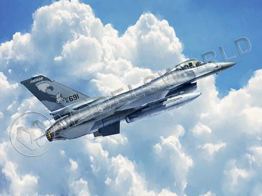 Склеиваемая пластиковая модель самолета F-16A Fighting Falcon. Масштаб 1:48