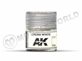 Акриловая лаковая краска AK Interactive Real Colors. Cream White RAL 9001. 10 мл