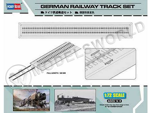 Склеиваемая пластиковая модель Рельсы German Railway Curved Track. Масштаб 1:72 - фото 1