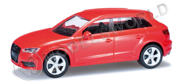Модель автомобиля Audi A3 Sportback, ярко-красный. H0 1:87 - фото 1