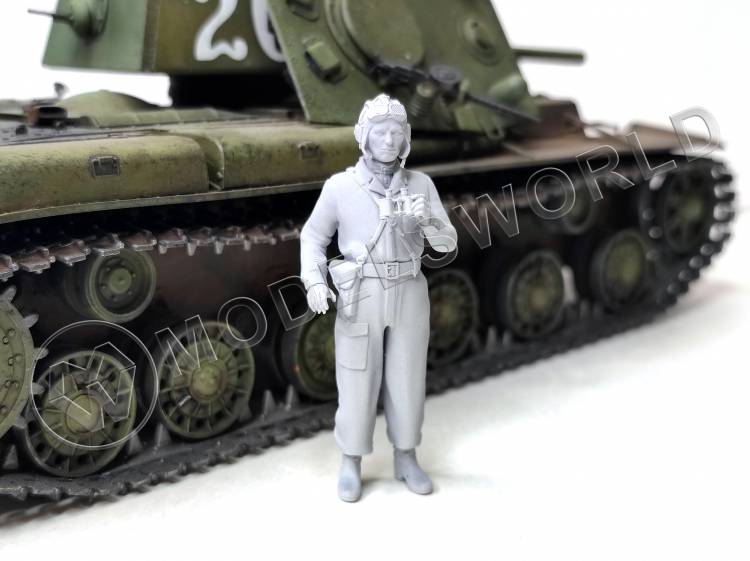 Фигура командира танка СССР 1943 г., поза 5. Масштаб 1:35 - фото 1