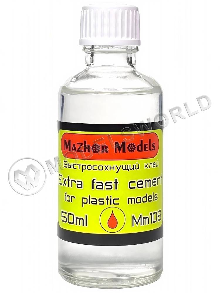 Клей модельный Mazhor Models супертекучий (Extra fast салатовый), стекло, 50 мл - фото 1