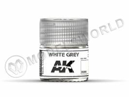 Акриловая лаковая краска AK Interactive Real Colors. White Grey RAL 9002. 10 мл