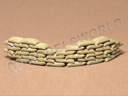 Мешки с песком для баррикад и бронетехники (48 шт). Масштаб 1:35 - фото 1