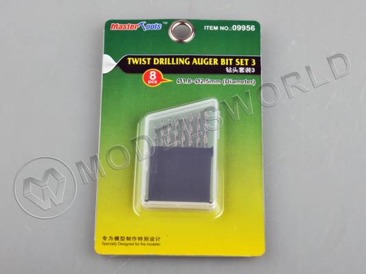 Мини-сверла Master Tools набор №3, диаметр 1.8-2.5 мм, 8 шт