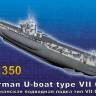 Склеиваемая пластиковая модель Германская подводная лодка типа VII C. Масштаб 1:350