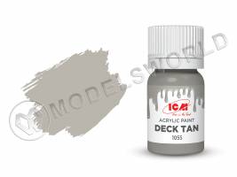 Акриловая краска ICM, цвет Палубный (Deck Tan), 12 мл