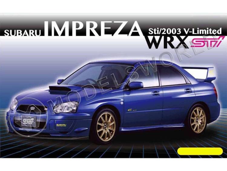 Склеиваемая пластиковая модель автомобиль Subaru Impreza WRX STI 2003. Масштаб 1:24 - фото 1