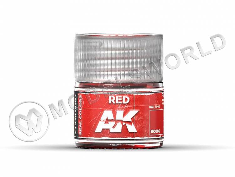 Акриловая лаковая краска AK Interactive Real Colors. Red. 10 мл - фото 1