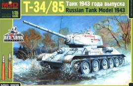 Склеиваемая пластиковая модель Танк Т-34/85 с пушкой Д-5Т. Масштаб 1:35