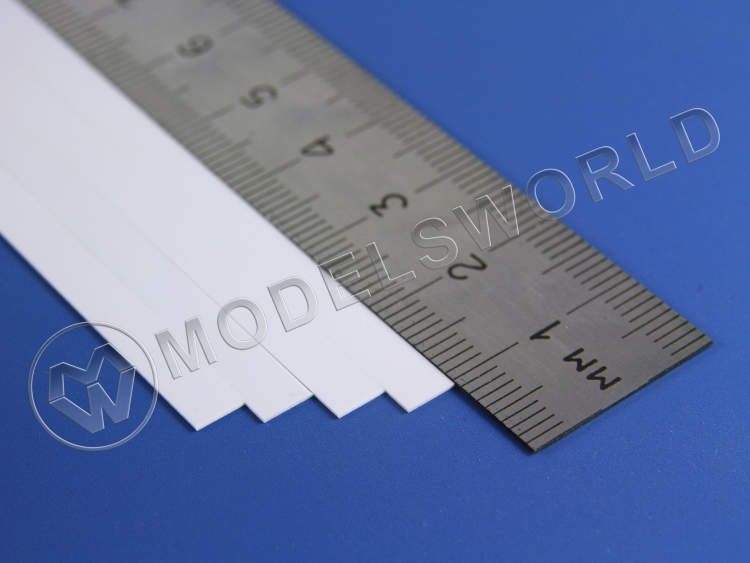 Полоска пластиковая для масштаба S, 0.8х4.8 мм, 9 шт - фото 1