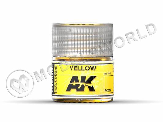 Акриловая лаковая краска AK Interactive Real Colors. Yellow. 10 мл