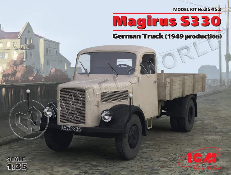 Склеиваемая пластиковая модель Magirus S330, Германский грузовой автомобиль (производства 1949 г.). Масштаб 1:35 - фото 1