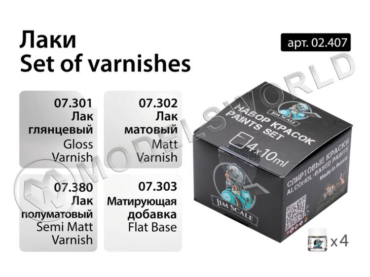 Набор спиртовых лаков Jim Scale - фото 1