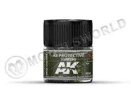 Акриловая лаковая краска AK Interactive Real Colors. AII Green. 10 мл