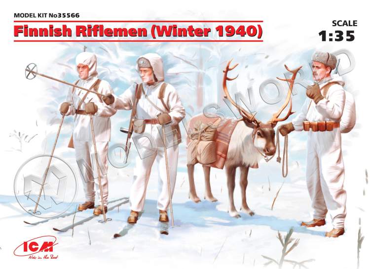 Фигуры Финские пехотинцы, зима 1940 г. Масштаб 1:35 - фото 1