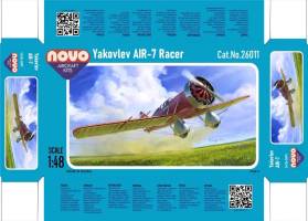 Склеиваемая пластиковая модель самолета Яковлев Аир-7 Поздний. Масштаб 1:48