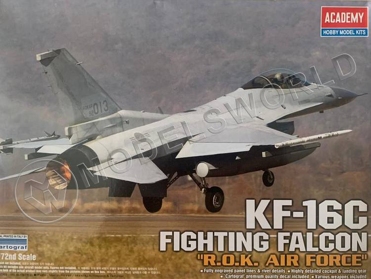 Склеиваемая пластиковая модель Истребитель KF-16C Fighting Falcon "R.O.K. Air Force". Масштаб 1:72 - фото 1