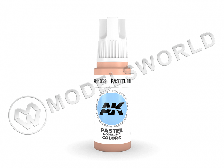 Акриловая краска AK Interactive 3rd GENERATION Pastel. Pastel Pink. 17 мл - фото 1
