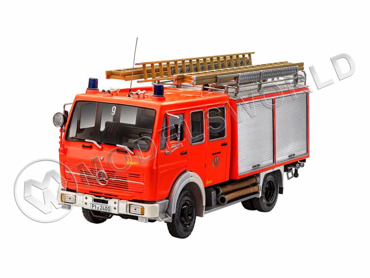 Склеиваемая пластиковая модель Пожарная машина Mercedes-Benz 1017 LF 16. Масштаб 1:24 - фото 1