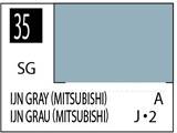Краска на растворителе MR.HOBBY С35  IJN GRAY MITSUBISHI (полуглянцевая), 10 мл - фото 1