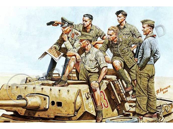 Фигуры Роммель и немецкий Танковый Экипаж, DAK. Масштаб 1:35 - фото 1