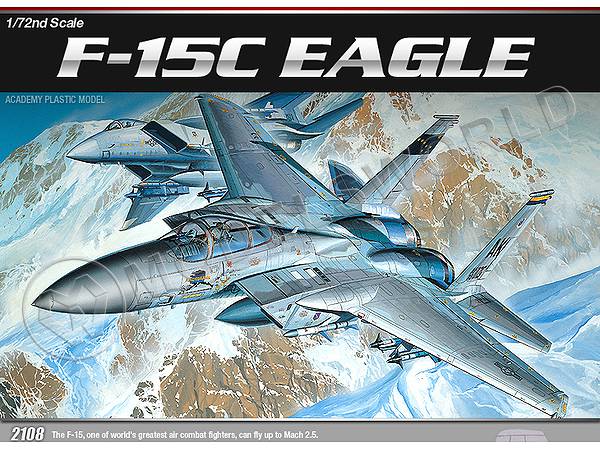 Склеиваемая пластиковая модель Самолета F-15C Eagle. Масштаб 1:72 - фото 1