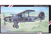 Склеиваемая пластиковая модель самолета Fairey Albacore Mk.I. Масштаб 1:48