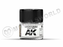 Акриловая лаковая краска AK Interactive Real Colors. Lichtgrau-Light Grey RAL 7035. 10 мл