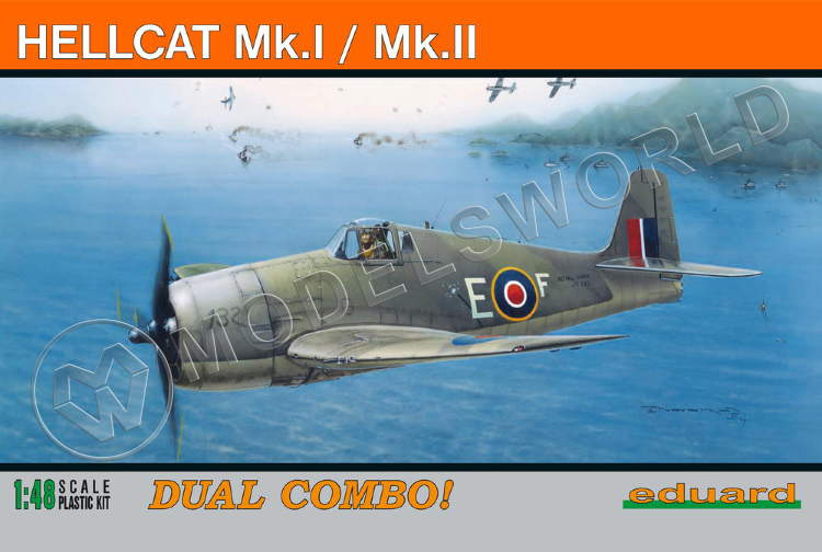 Склеиваемая пластиковая модель самолета Hellcat Mk.I/Mk.II. DUAL COMBO. ProfiPACK. Масштаб 1:48 - фото 1