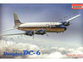 Склеиваемая пластиковая модель Самолета Douglas DC-6. Масштаб 1:144