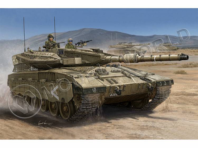 Склеиваемая пластиковая модель Израильский танк IDF Merkava Mk III. Масштаб 1:35 - фото 1