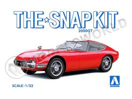 Склеиваемая пластиковая модель SNAPKIT Toyota 2000GT (Solar Red). Масштаб 1:32
