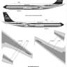 Пластиковая модель 1/144 Boeing 707-436