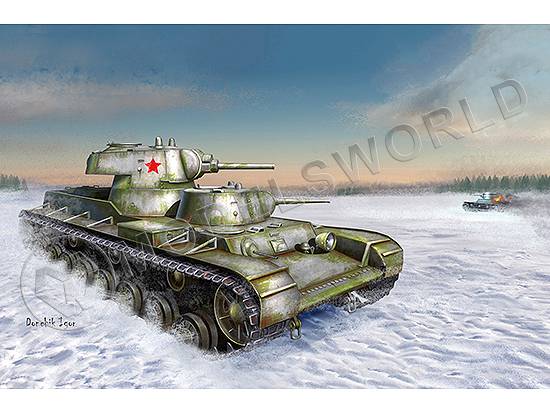 Склеиваемая пластиковая модель Советский тяжелый танк СМК. Масштаб 1:35 - фото 1