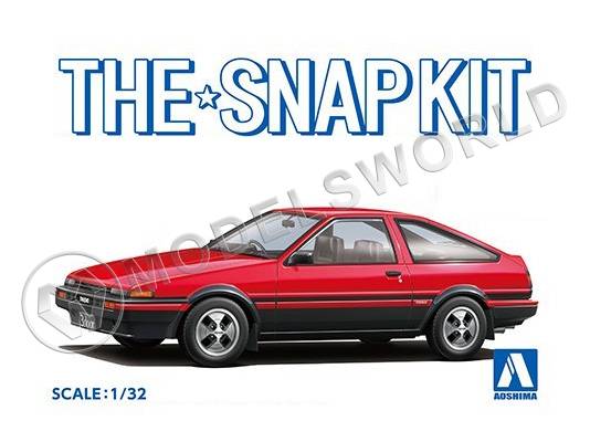 Склеиваемая пластиковая модель SNAPKIT Toyota Sprinter Trueno (Red). Масштаб 1:32