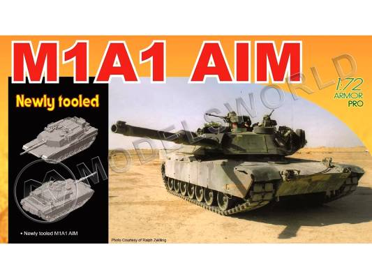 Склеиваемая пластиковая модель Американский танк M1A2 AIM. Масштаб 1:72