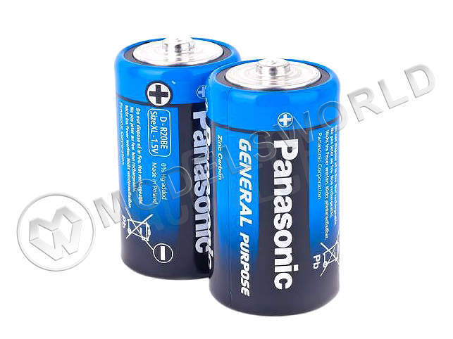 Батарейка Panasonic R-20, 2 шт - фото 1