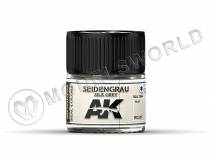 Акриловая лаковая краска AK Interactive Real Colors. Seidengrau-Silk Grey RAL 7044. 10 мл