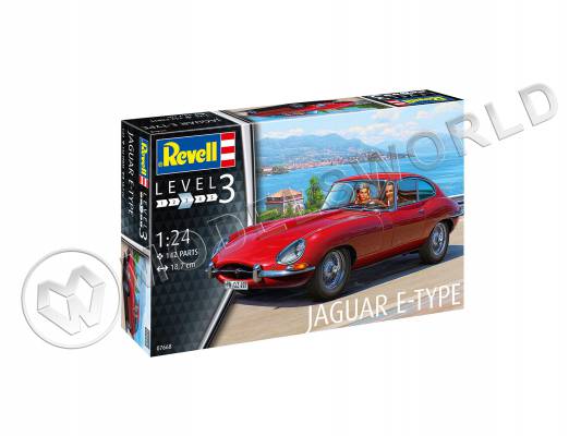 Склеиваемая пластиковая модель Спортивный автомобиль Jaguar E-Type (Coupé). Масштаб 1:24