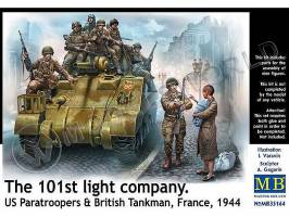 Фигуры, 101-я легкая рота, Американские десантники  и британский танкист, Франция, 1944 г. Масштаб 1:35