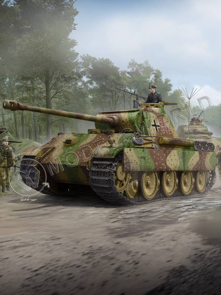 Склеиваемая пластиковая модель Немецкий танк Sd.Kfz.171 Panther Ausf.G (Early Version). Масштаб 1:35 - фото 1