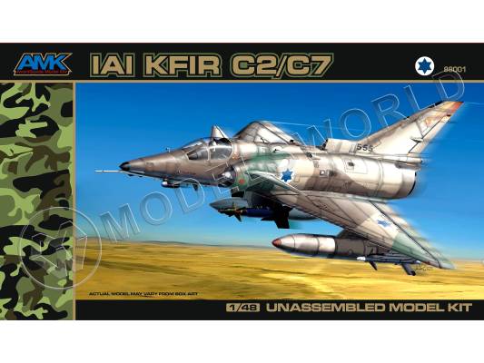 Склеиваемая пластиковая модель Самолет Israeli Air Force Kfir C2/C7. Масштаб 1:48