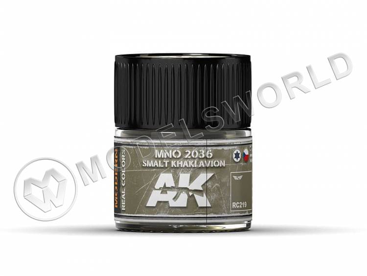 Акриловая лаковая краска AK Interactive Real Colors. MNO 2036 Smalt Khaki Avion. 10 мл - фото 1