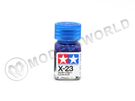 Эмалевая глянцевая краска Tamiya в стеклянной баночке 10 мл. X-23 Clear Blue
